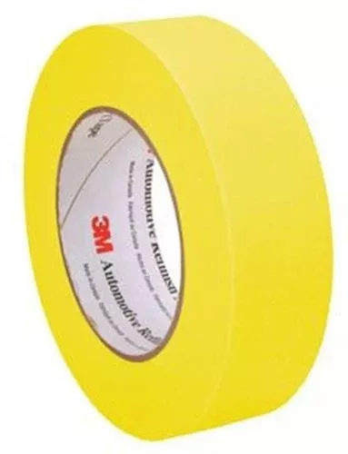 06654 3M Automotive Refinish Masking Tape 1 Case (24 Rolls) Yellow