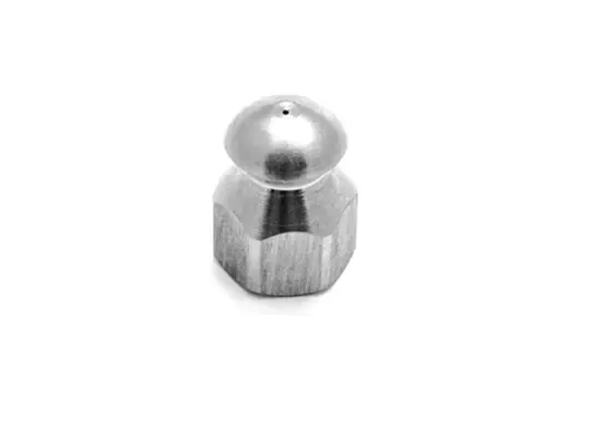 1/4" Fixed 8.0 Sewer Nozzle – Stainless Steel High Pressure Drain Cleaning Nozzle