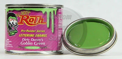1/4 Pint - Lil' Daddy Roth Pinstriping Enamel - Dirty Donny's Goblin Green