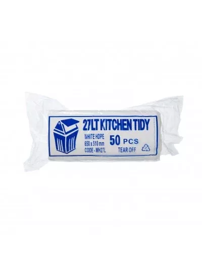 27L White Kitchen Tidy Bin Liner Roll (1000 bags)