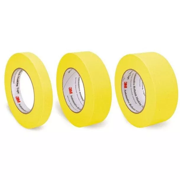 3 Pack of 3M Yellow Masking Tape, 3/4", 1.5", 2"