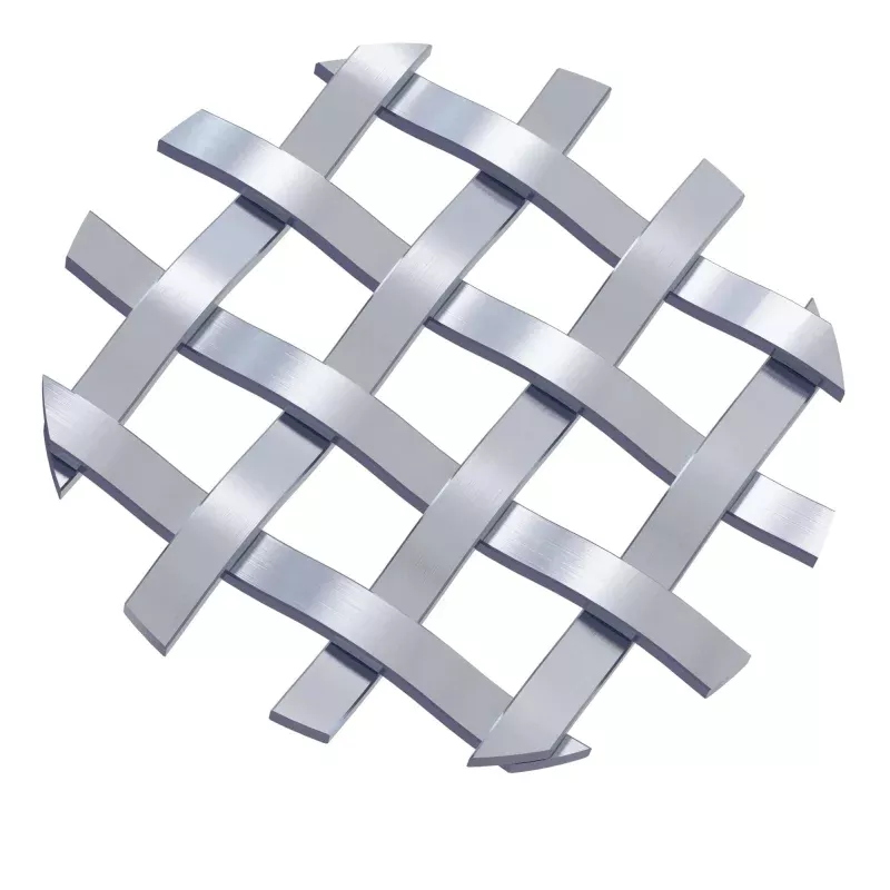 .375” Single Flat Diamond Decorative Grille – Satin Nickel, 18”W x 48”L Sheet