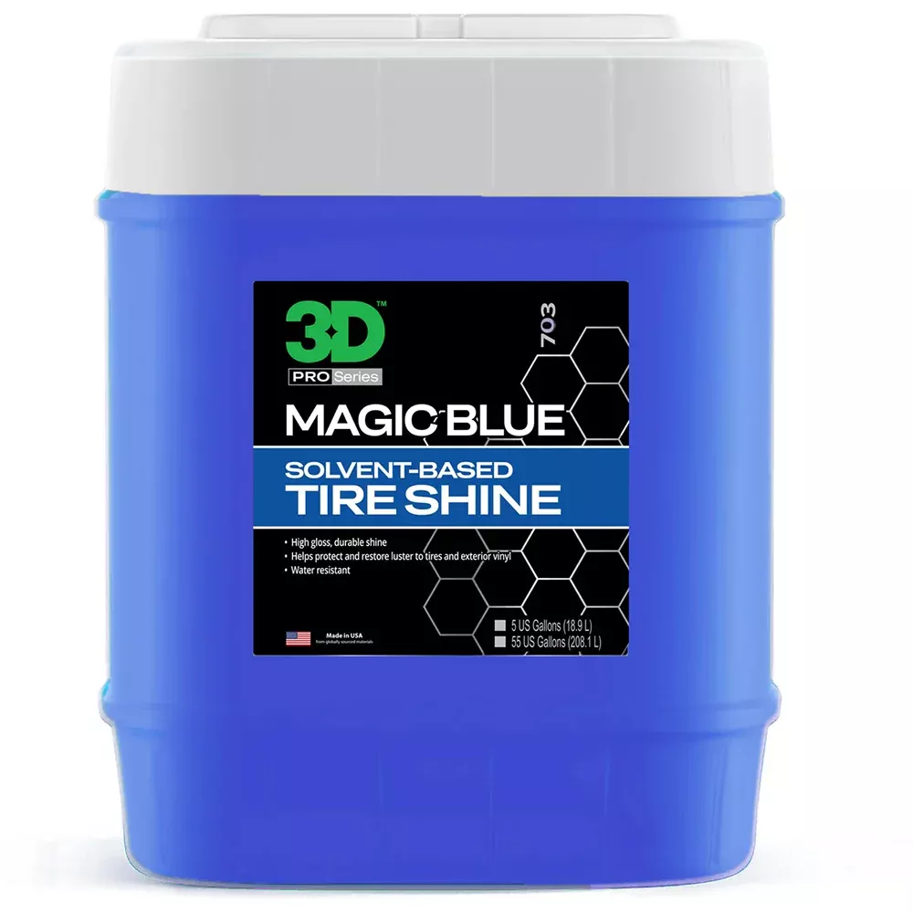 3D Magic Blue Solvent-Based Tire Shine - 5 gal