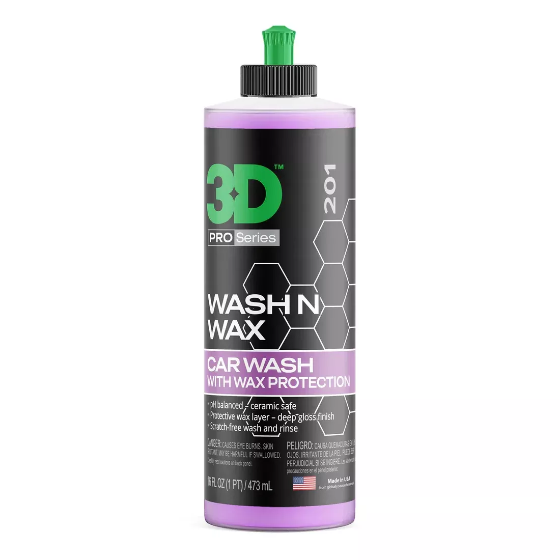 3D - Wash & Wax Concentrated Car Shampoo