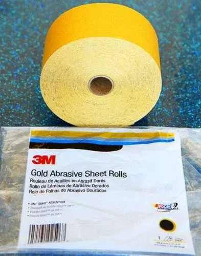 3M 02595Stikit 180 Grit Continuous Abrasive Gold Sheet Roll