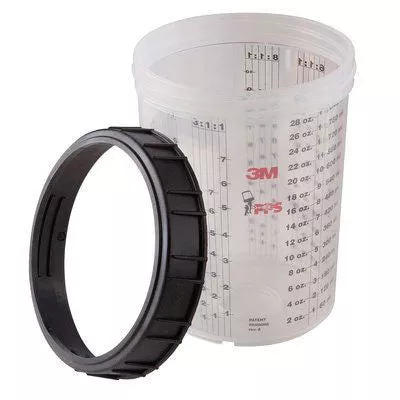 3M 16023 Large Cup and Collar - 850 mL for PPS Paint Preparation Systems