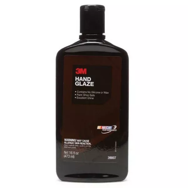 3M 39007 Hand Glaze 16 oz Liquid Bottle - Deep Wax-Free Shine for Paint and Clear Coat