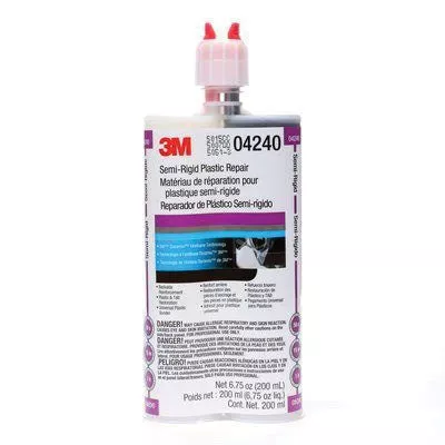 3M 4240 Semi-Rigid Plastic Repair Adhesive 200 mL Black/Clear Cartridge Urethane for Low-Energy