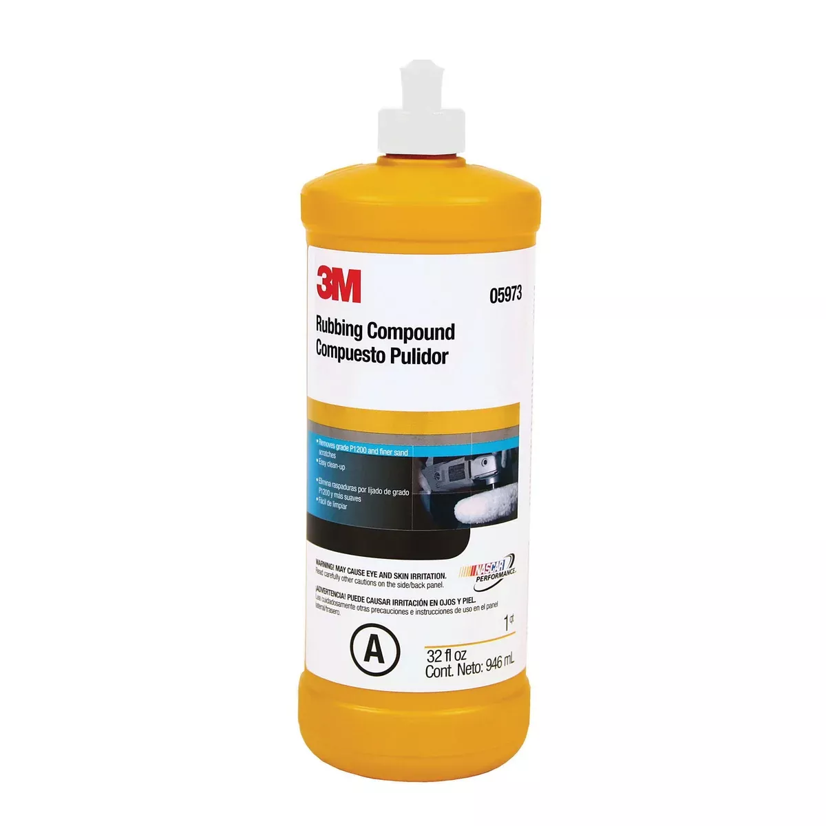 3M 5973 1 qt Tan Rubbing Compound Liquid for Removing Scratches and Water Spots