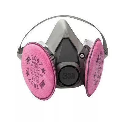 3M 7182 Medium Half Facepiece Packout - Reusable Respirator with P100 Filters