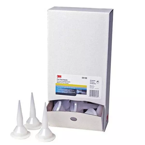 3M 8188 Flex‑Pack Nozzle, Plastic Opaque, for 3M Flex‑Pack Urethane Adhesives