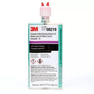3M 8219 2‑Part Repair Adhesive, 200 mL Duo Syringe Cartridge, Dark Green