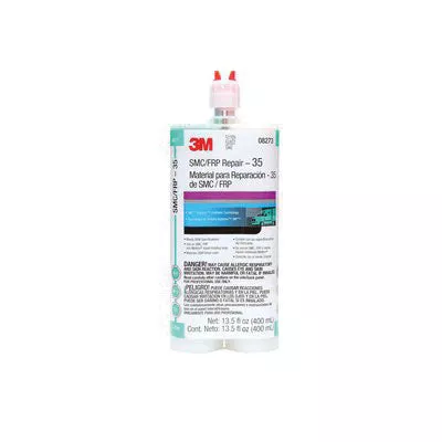 3M 8273 2‑Part Repair Adhesive, 400 mL Dual Cartridge, Dark Green Viscous Liquid
