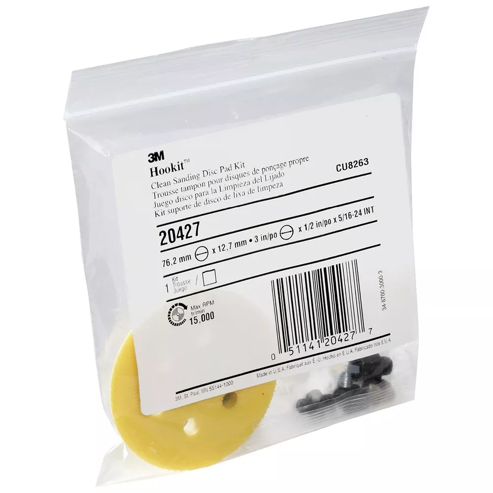 3M Clean Sanding Disc Pad Kit for Orbital/DA Polishers 20427 - 3 inch