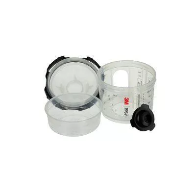 3M Mini Spray Cup Liner Kit 26114 - 200 mL, includes 50 lids, 50 liners, filter and hard cup