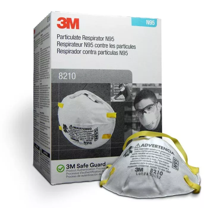 3M - N95 Particulate, Dust Respirator Mask, 08210 (20 respirator/box)