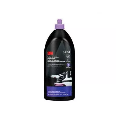 3M Perfect-It 34134 Random Orbital Polish, 1 qt Bottle, Liquid, Purple