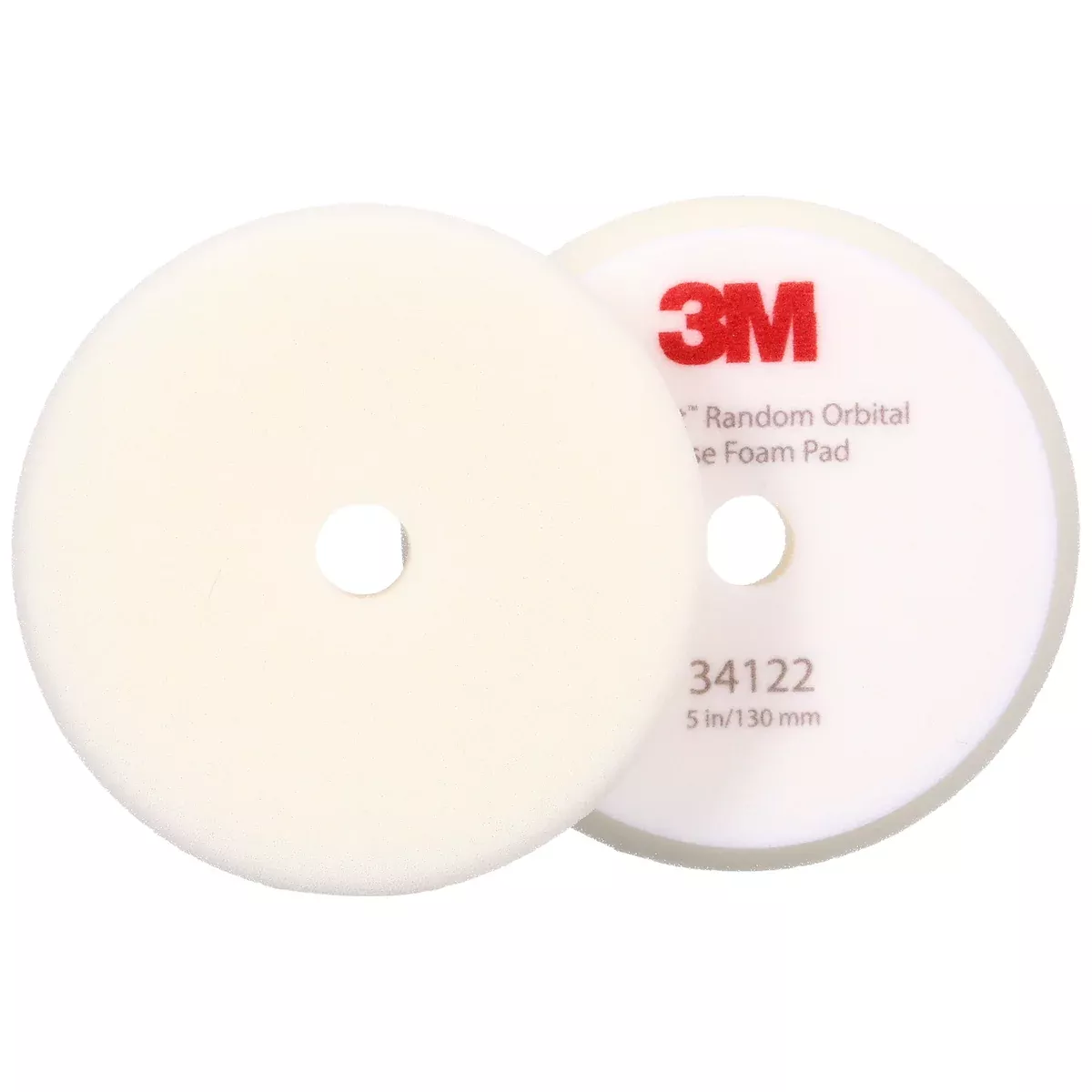 3M Perfect-It Random Orbital Foam Compounding Pad 34122 - 5 inch - White (2-Pack)