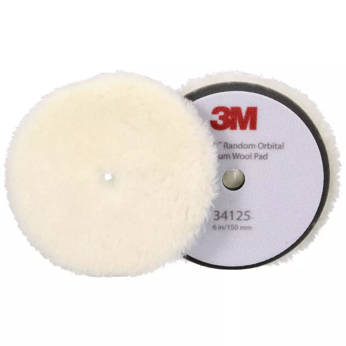 3M Perfect-It Random Orbital Medium Wool Compounding Pad 34125 - 6 inch (2-Pack))