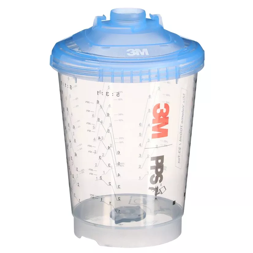 3M PPS Series 2.0 Vented Spray Cup Kit 26163 Standard 23.7 fl oz, 125 µm filter, 50 cups + lids