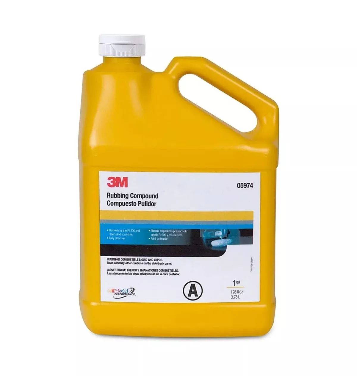 3M Rubbing Compound 5974 1 Gallon Tan Liquid Compound for automotive finishes