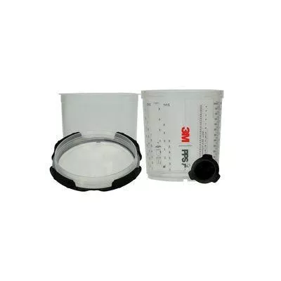 3M Standard Spray Cup Liner Kit 26000 - 650 mL, includes 50 lids, 50 liners, 32 sealing plugs and