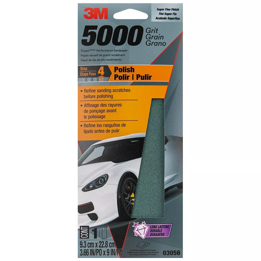3M Trizact Performance Sandpaper 03056 - 3.66 in x 9 in - 5000 Grit
