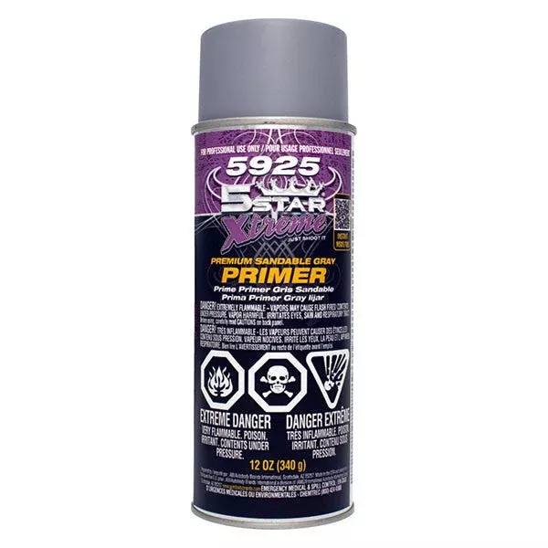 5 STAR Premium Gray Sandable Primer Aerosol 5925 - 12 OZ