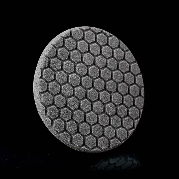 7.5" US Black Finishing Hex Faced Foam Grip Pad with Center Ring Backing