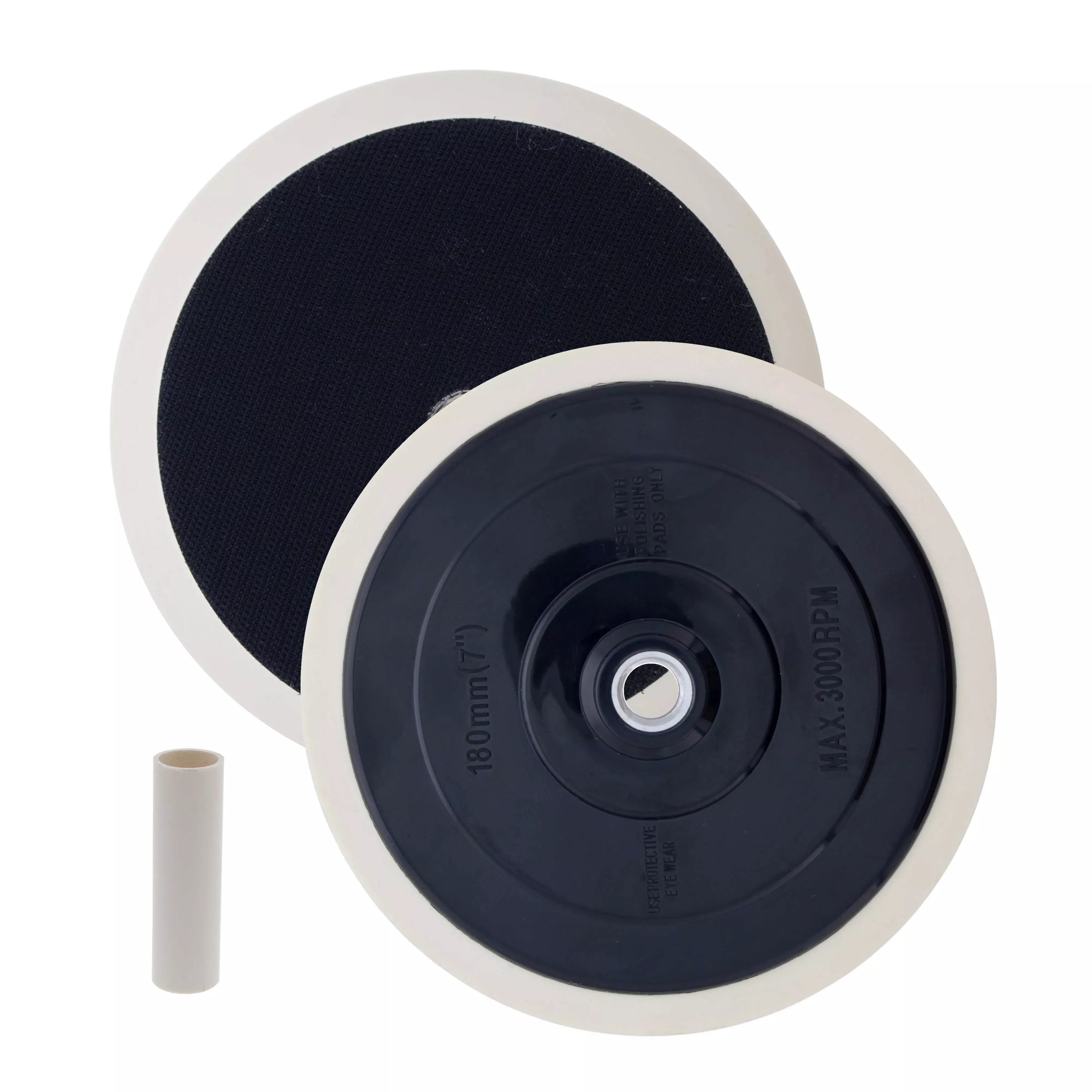 7" Hook & Loop Grip Mount Universal Polisher Buffer Backing Plate Pad, 5/8" - 11 Threads - Attach Foam Wool Buff Pads - Rotary Backup
