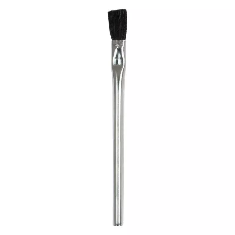 AES Industries 547 Acid Brush 6 in OAL 1/2 in Black Horse Hair with Electrolytic Tin Handle