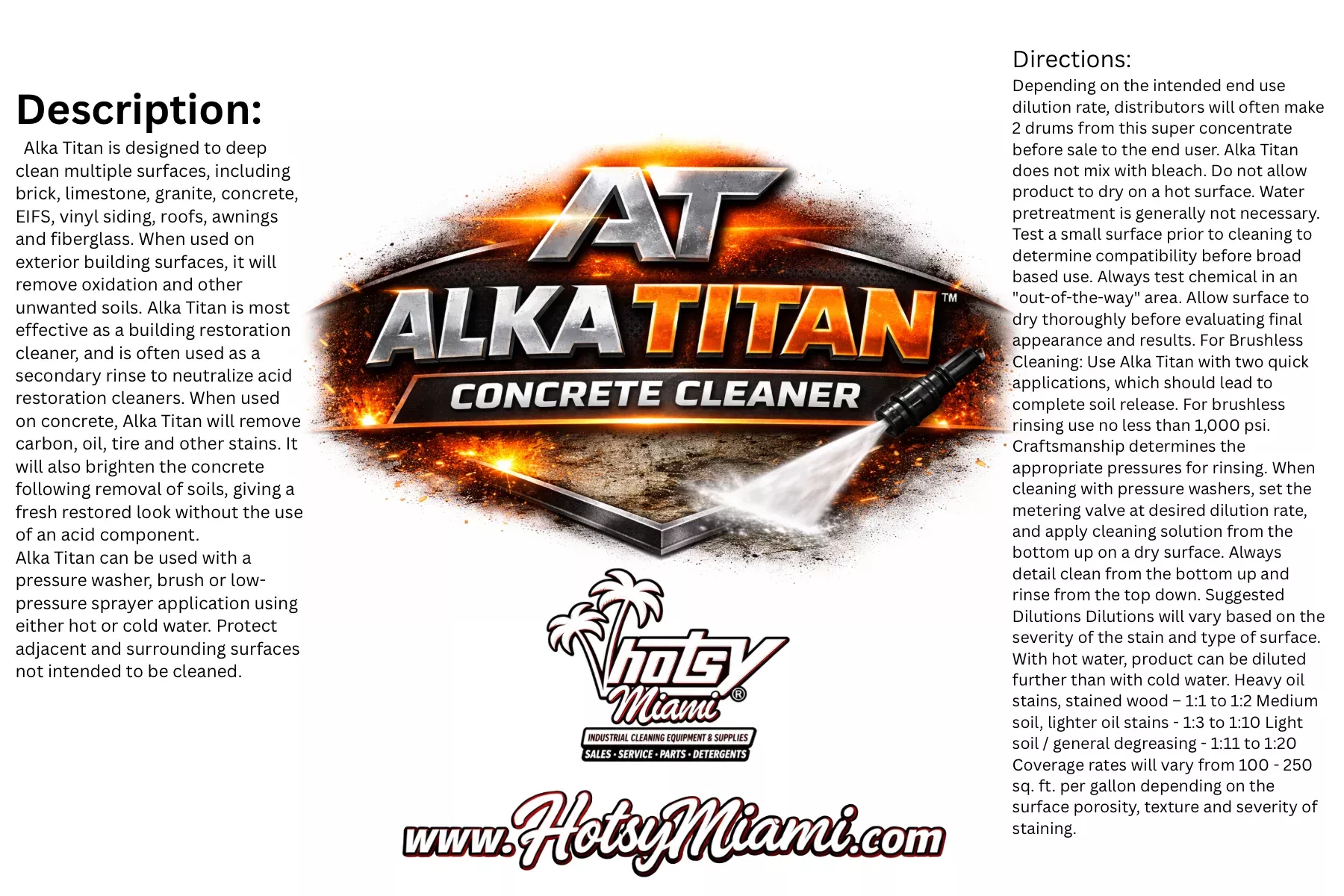 Alka Titan™ Professional Alkaline Exterior Cleaner & Concrete Restorer