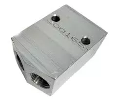 Aluminum Siamese Twinning Block for Pressure Washers – High-Flow Dual Pump Manifold