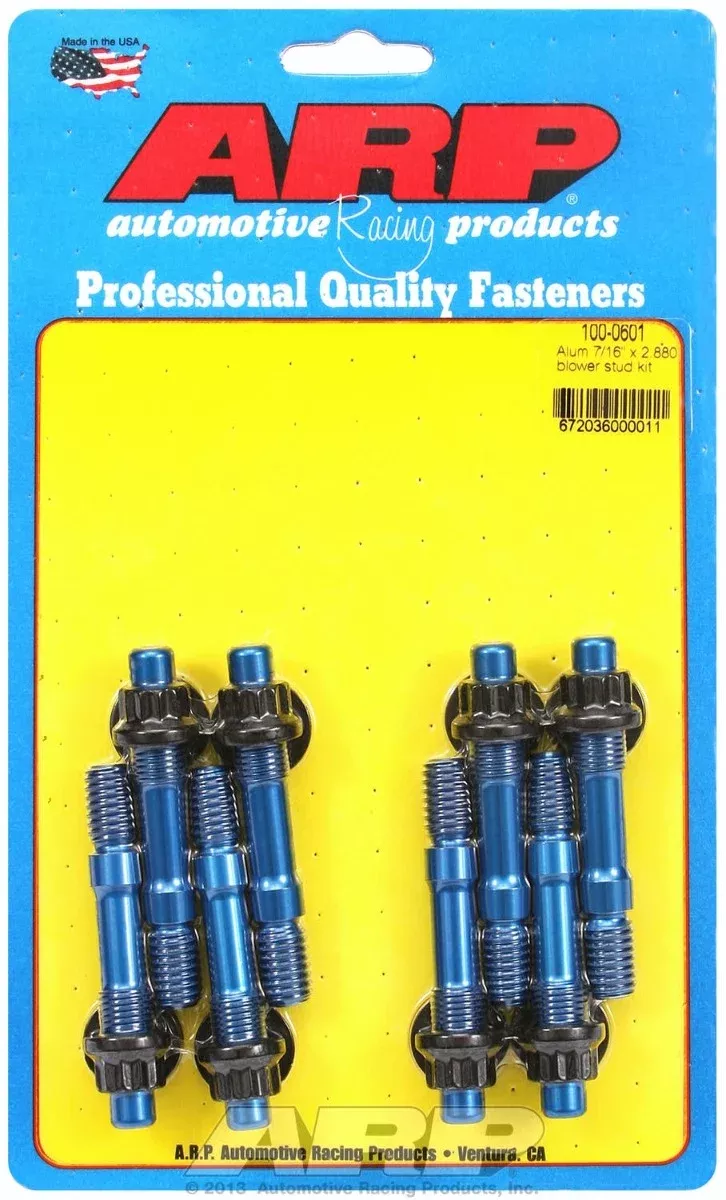 ARP 100-0601 Blower Stud Kit, Aluminum7/16 x 2.880in