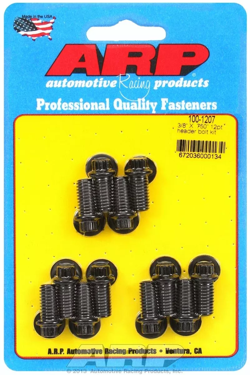 ARP 100-1207 Header Bolt Kit 3/8 X .750in 12pt