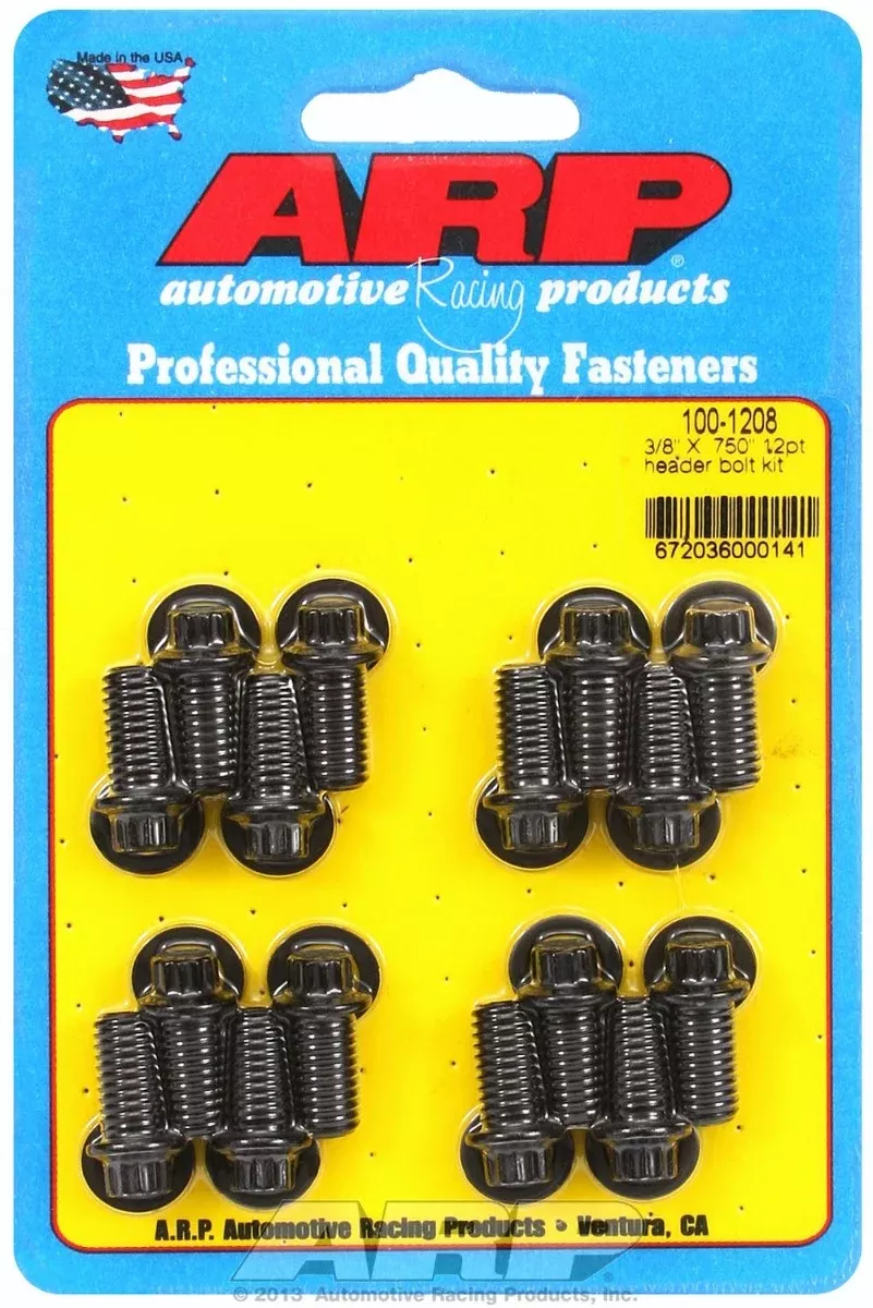 ARP 100-1208 Header Bolt Kit 3/8 X .750in 12pt
