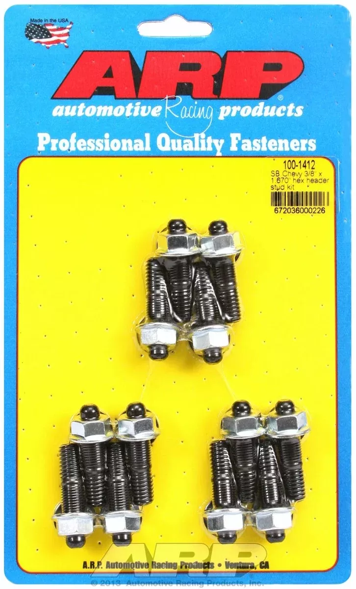 ARP 100-1412 3/8 x 1.670in Hex Header Stud Kit