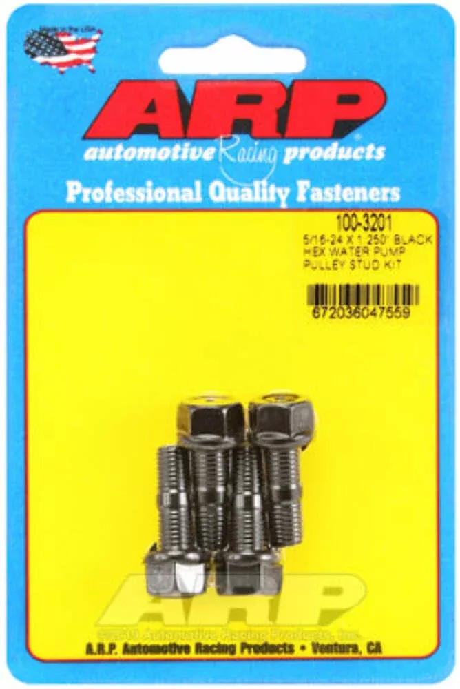 ARP 100-3201 5/16-24 X 1.250 black hex water pump pulley stud kit