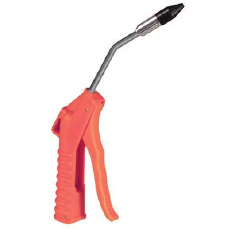 AST-1718 Deluxe Air Blow Gun w/4 Long Angled Nozzle & 1/2 Removable Rubber Tip
