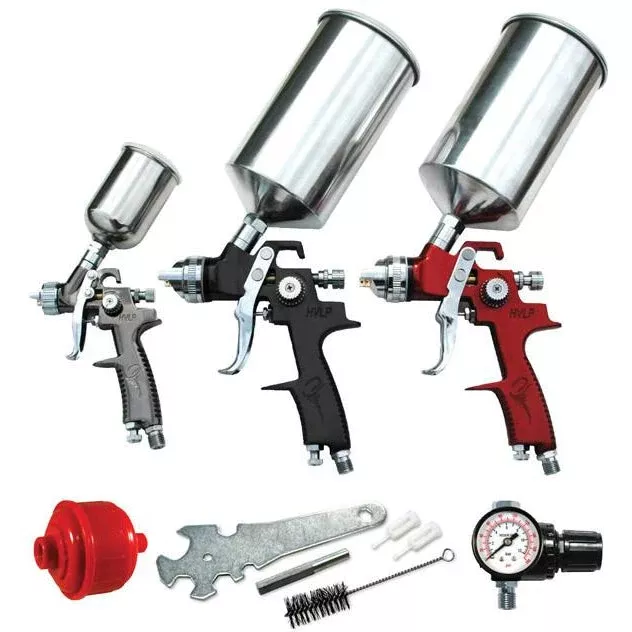 ATD-6900 9 Pc. HVLP Paint Spray Gun Set