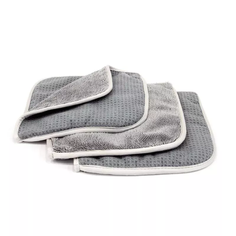 AUTOFIBER Double Glass FlipWaffle & Twist Microfiber Window Towels 3 pack 8" x 8"