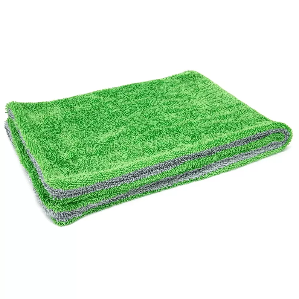 Autofiber [Dreadnought] Microfiber Drying Towel - 1100 GSM - 20" x 30" - Green/Gray