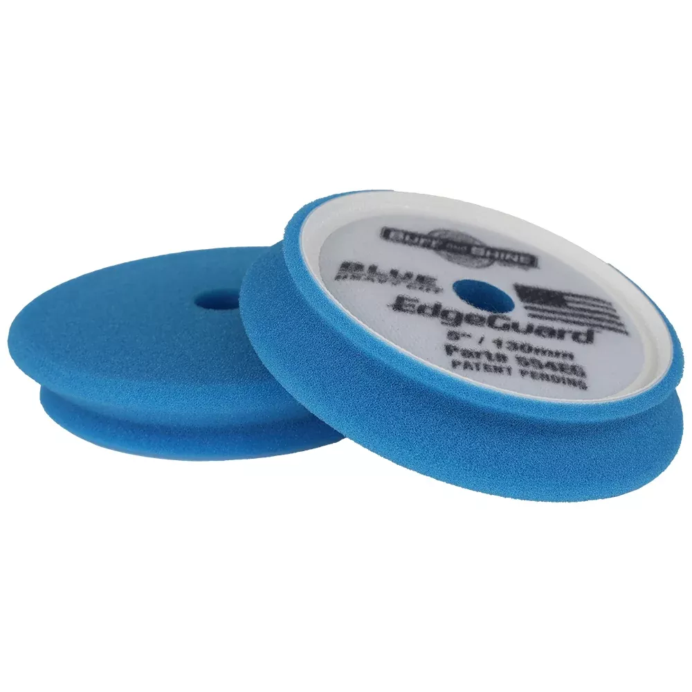 Buff and Shine EdgeGuard Foam Heavy Cut Pad - 5 inch - Blue