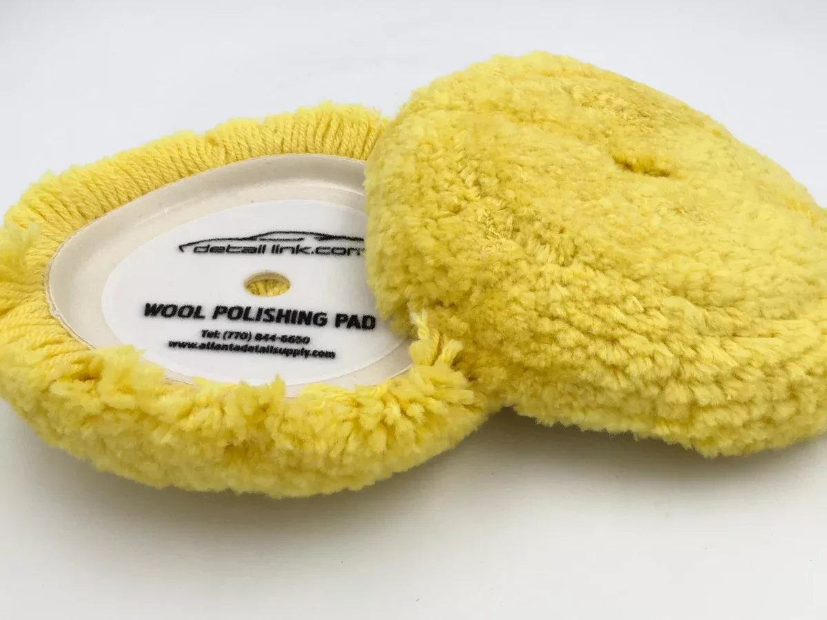 Buff and Shine Yellow Wool Blend 4ply Twist Pad7.5 inch