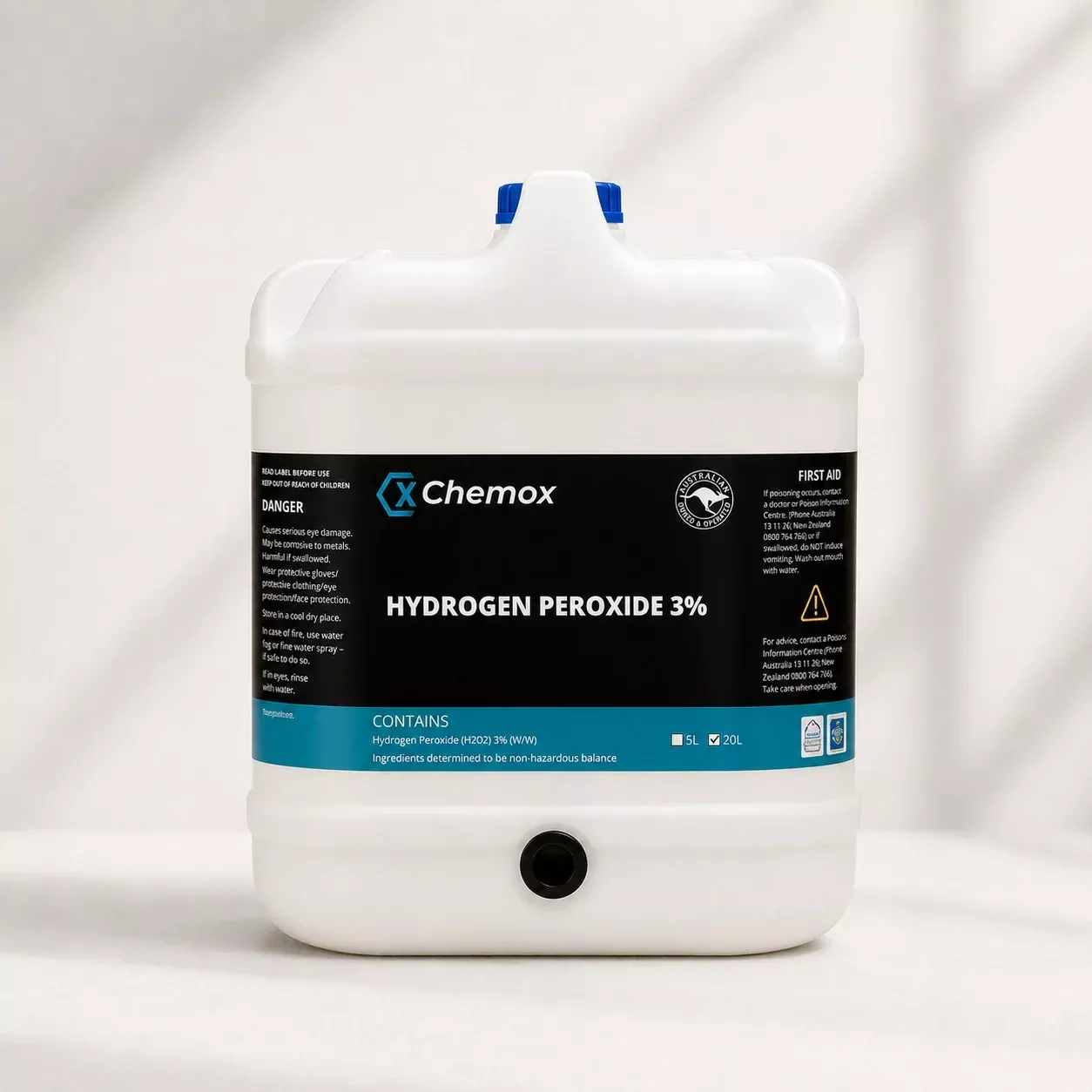 Chemox - 3% Hydrogen peroxide H2O2 20L -H2O2 - All Purpose Cleaner
