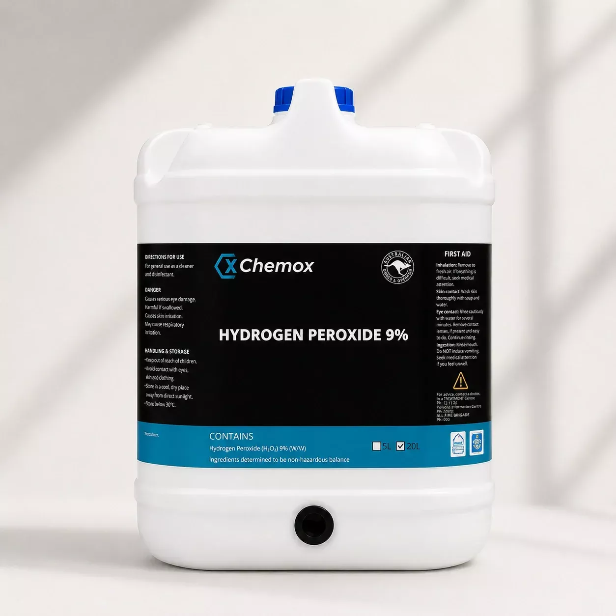 Chemox - 9% H2O2 Hydrogen peroxide 20L - H2O2 - All Purpose Cleaner