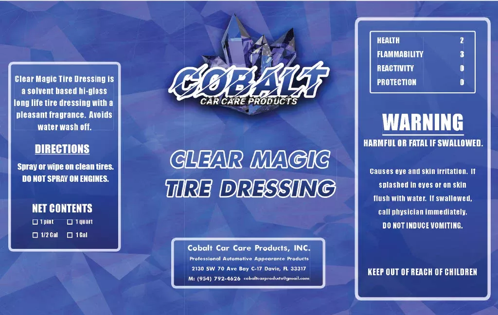 Cobalt Car Care Products Clear Magic Tire Dressing