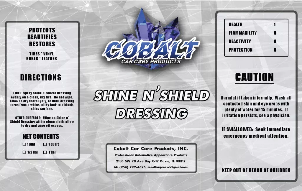 Cobalt Car Care Products Shine N' Shield Dressing