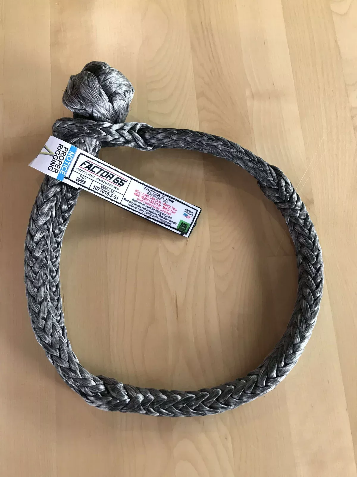 Factor 55 Standard Duty Soft Shackle