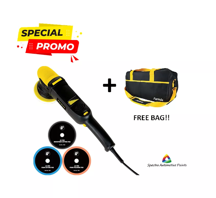 Farecla G Plus Dual Action Polishing Machine 15mm Orbit (Cabled). GPT203. + FREE BAG!!